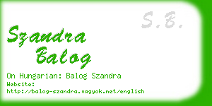 szandra balog business card